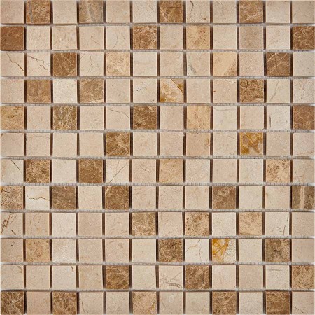  Pixel Mosaic Emperador Light, Crema Nova,  23x23 ,  305305x6 ,  . PIX 274