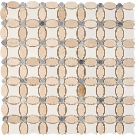  Pixel Mosaic PIX 281 Cream marfil, Thassos, Athens grey,  32x32 ,  336336x8 ,  . PIX281