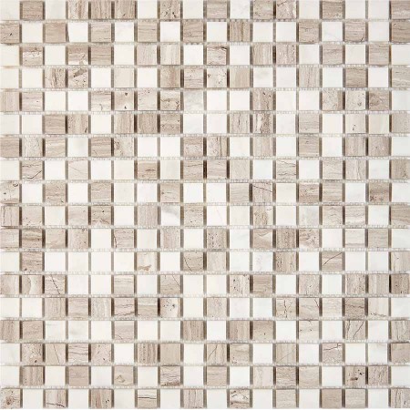  Pixel Mosaic White Wooden, Dolomiti Bianco,  15x15 ,  305305x4 ,  . PIX 280