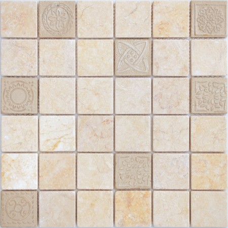  Caramelle Mosaic Art Botticino MAT 48x48x8