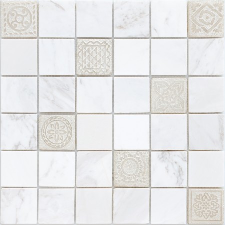  Caramelle Mosaic Art Dolomiti bianco MAT 48x48x8