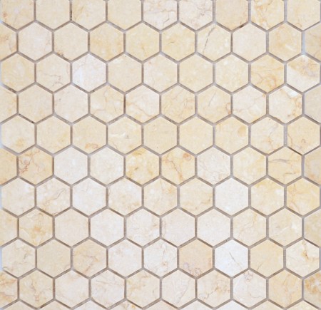  Caramelle Mosaic Botticino MAT hex 18x30x6