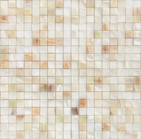  Caramelle Mosaic Onice Jade Bianco POL 15x15x7 . 00-00002535