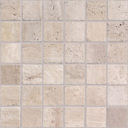  Caramelle Mosaic Travertino Beige MAT 48x48x7 . 00-00003782