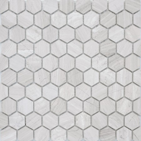  Caramelle Mosaic Travertino silver MAT hex 18x30x6 ()