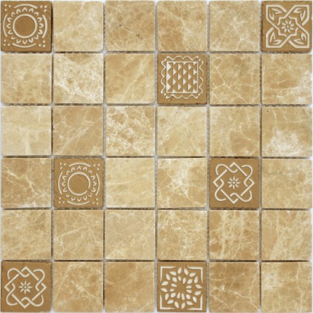  Caramelle Mosaic Art Emperador Light MAT 48x48x8